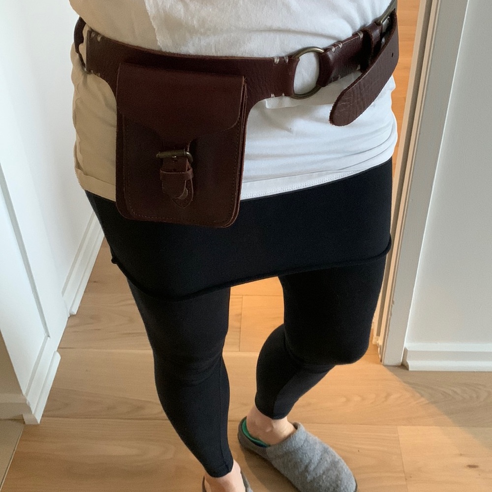 Athleta Leather Hobente Rio Hip Belt Bag